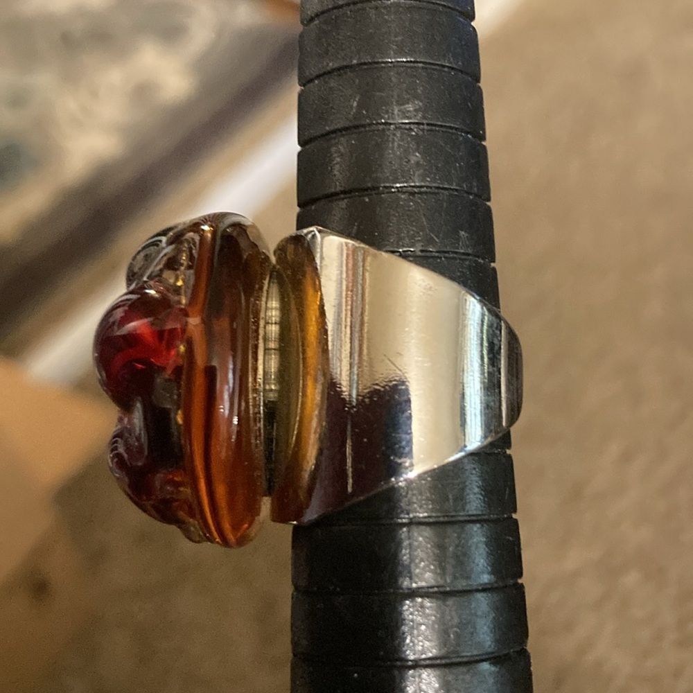 Antica Murrina adjustable glass ring approximate size is 6ish to 7 - Picture 3 of 12